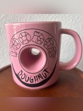Voodoo Doughnut Pink Donut Hole Ceramic Coffee Mug